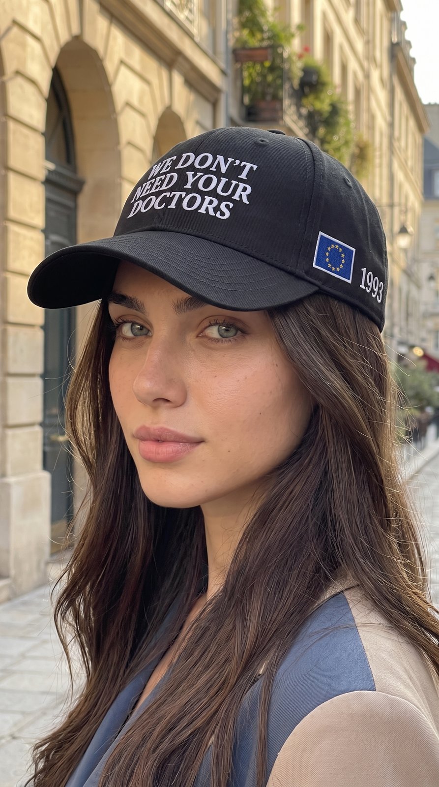 Doctors Slogan Cap - black, lifestyle photo