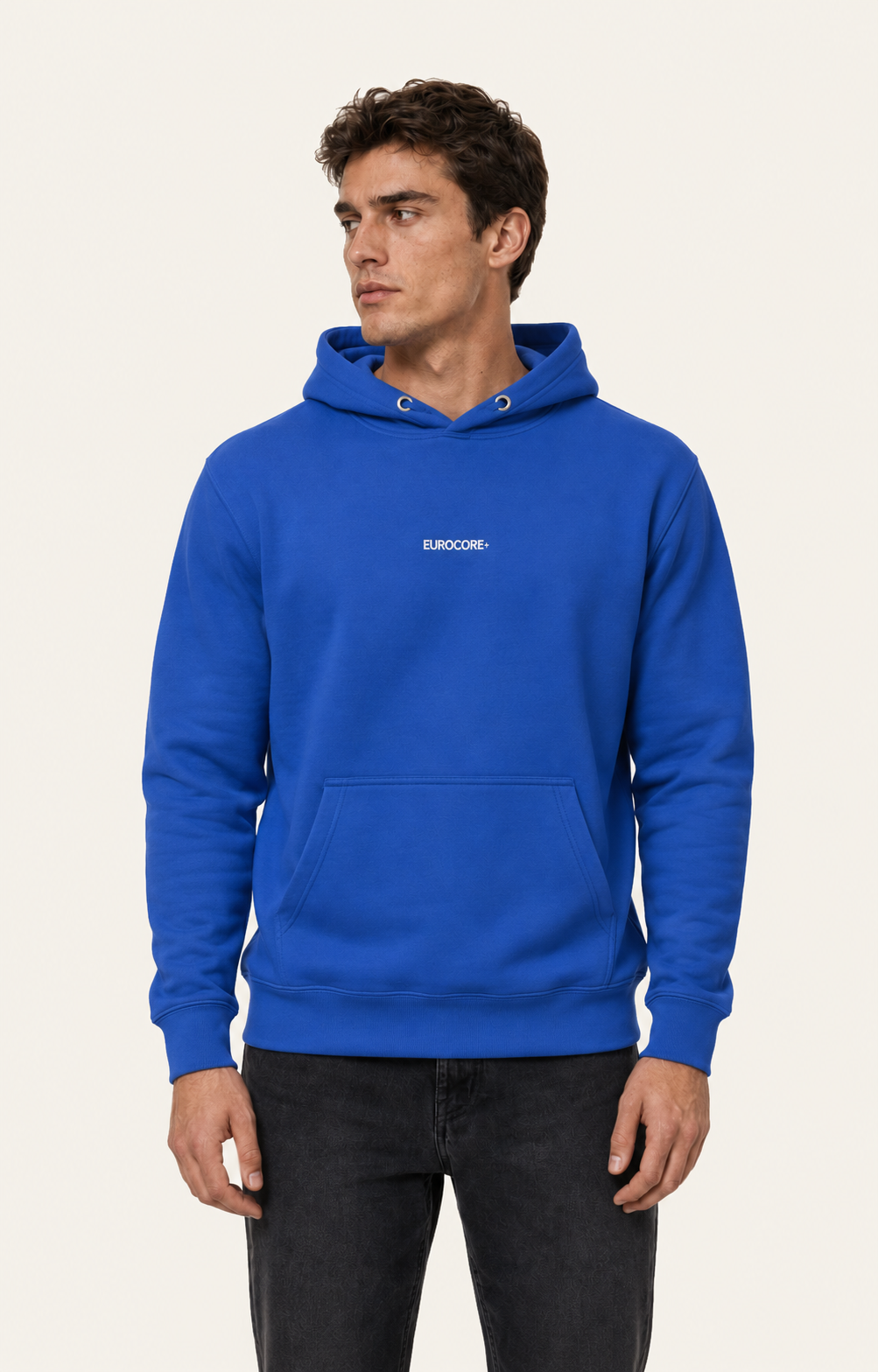 Europe for Europeans Hoodie in European Blue – front view